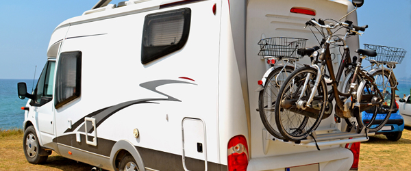 Motorhome bike rack